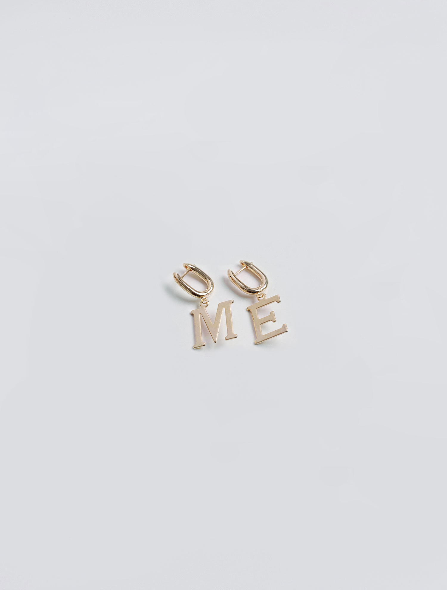INITIAL POINT EARRING / GOLD